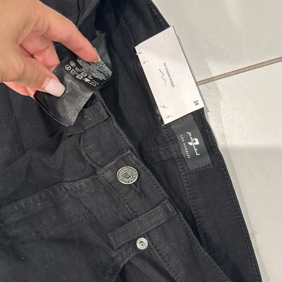 NWT 🏷️ 7 for all mankind black jeans size 24 - Picture 5 of 11